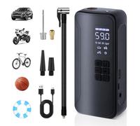 VMUTGA Compresor de Aire Portátil 150 PSI/Inflador Digital con 22 Pistones, Parada Automática, USB-C y LED para Coche, Moto, Bicicleta y Más