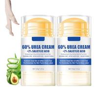 Vmxlso Crema Pies Urea 60%, 2 Piezas Crema Pies Secos y Agrietados, Crema Talones Secos y Agrietados, Crema Hidratante Pies Alivia La Sequedad Extrema Y El Grietas De Los Pies