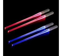 Vmxlso Iluminados Palillos Chinos, 2 Pares Lightsaber Chopsticks, Palillos Luminosos Sin Bpa, Palillos de Luz Led,Reutilizables,Lavable a Máquina para Cocina Fiesta