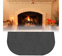 VmxlsoAlfombras Ignífugas para Chimeneas, 102 * 50cm Alfombra Ignifuga, Semicircular Alfombra Chimenea Ignifuga, Alfombra Ignifuga Chimenea, Protector de Suelo para Estufa y Chimenea