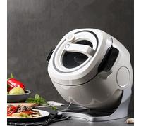 VNATWGOO MáQuina De Cocina AutomáTica De 6L, Olla De Cocina Comercial, MáQuina De Saltear EléCtrica, RotacióN De 360° Y Calentamiento Total, para Saltear, Guisar,220V/2KW