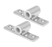 Vnbuimzls Pair Marine Oarlock Sockets, 316 Stainless Steel Side Mounted Oar Lock Holder with Mirror Polish Finish, Durable Boat Accessories for 1/2in Shank, Plastic Bearings to Prevent Rattl