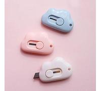 VNDEFUL 3 piezas mini nube portátil cortador de caja lindo cortador de papel de corte hoja de papel oficina escuela suministros de papelería regalo