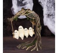 VNDGEOUH Fantasma en un Columpio de árbol, Fantasmas espeluznantes, decoración de Halloween for Escritorio, Linda Figura de Fantasma, for Escritorio, estantería, jardín, Patio, césped(#B)