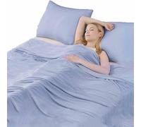 VNDGEOUH Manta refrescante Forcipower, Mantas frías Forcipower for Verano, edredón refrescante Ligero de Doble Cara, Manta de Efecto frío de Doble Cara, Fibra refrescante.(Dark Blue,50 * 60 in)