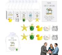 VNDGEOUH Regalos de Agradecimiento for empleados, Tarjetas Inspiradoras con Juegos de Palabras con Animales, Tarjetas de Agradecimiento Divertidas, Animales de Resina Divertidos(10Set)