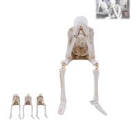 VNDGEOUH Simulación de Chimenea de Halloween con combinación de Calaveras, Adornos Decorativos, Manualidades, Modelo de Esqueleto, decoración, Ambiente Creativo for Patio.(Don't Look)