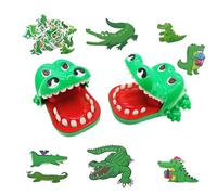 Vndnsy Juego de juguetes de dientes de cocodrilo para niños, 2 paquetes de juguetes divertidos para morder los dedos al azar, juego familiar, reuniones de amigos, accesorios para fiestas, regalos de