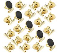 VNDUEEY Paquete de 20 imanes para nevera, clips magnéticos para pizarra blanca, clips magnéticos resistentes, clip con imán para taquilla, clip de papel magnético para el hogar, oficina, escuela