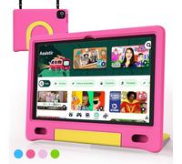 VNEIMQN Tableta Infantil De 10.1", Android 14, 64 Gb, Cpu De Ocho Núcleos, Wifi, Batería Grande, Contenido Infantil, Control Parental, Pantalla Hd Para Niños De 3 A 12 Años, Bluetooth, Funda Rosa Anti