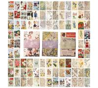 VNHATY 180 postales literarias retro para decoración de pared rural, pósteres de collage de plantas, pósteres de desfile de viaje, decoración adecuada para dormitorio independiente, decoración de