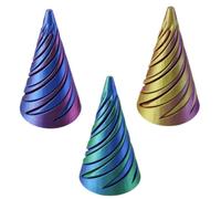 VNHATY 3 Piezas de Cono Espiral Juguetes irritables pirámides 3D Juguetes de descompresión Impresos Imposible Juguetes Divertidos decoración de Escritorio de casa, Regalos de Recuerdo