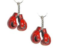 VNHATY Llavero de guantes de boxeo deportivos colgante plano 2D de guantes de boxeo ideal para accesorios deportivos de moda recuerdos de viaje regalos personalizados para hombres regalos creativos