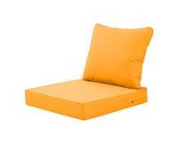 VNHGNHG Cojín de Asiento Profundo for Exteriores de 20 x 20 Pulgadas, cojín for Muebles de Patio Resistente a la Intemperie y con protección UV con Funda extraíble, Forro Blanco(Yellow,18.9in)
