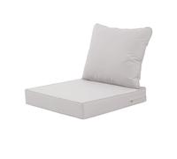 VNHGNHG Cojín de Asiento Profundo for Exteriores de 20 x 20 Pulgadas, cojín for Muebles de Patio Resistente a la Intemperie y con protección UV con Funda extraíble, Forro Blanco(Light Gray,18.9in)