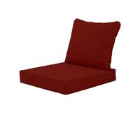 VNHGNHG Cojín de Asiento Profundo for Exteriores de 20 x 20 Pulgadas, cojín for Muebles de Patio Resistente a la Intemperie y con protección UV con Funda extraíble, Forro Blanco(Maroon,18.9in)