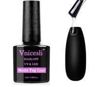 Vnicesli No Wipe Matte Top Coat 10 ml Top Coat UV LED Gel Esmalte de uñas