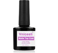 Vnicesli No Wipe Matte Top Coat 8 ml Top Coat UV LED Gel Esmalte de uñas