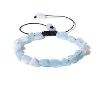 VNJUGF Pulseras de piedra de grava de cristal natural para mujeres que curan amatistas irregulares pulsera de collar de cuarzo rosa wanglan, One size, agate