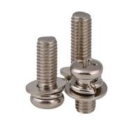VNJUGF Tornillo de cabeza redonda en cruz, arandela plana, resorte, junta, perno niquelado, M2, M2,5 - M6 wanglan(5pcs,M5x30)