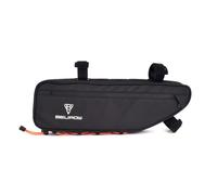 VNLCPX Bolsa Bicicleta Cuadro, Bolsa para Cuadro Triangular de Bicicleta, Impermeable y Ligera, para Bicis de Carretera, MTB y Bikepacking, Diseño con Bandas Reflectantes, Negro, 3L