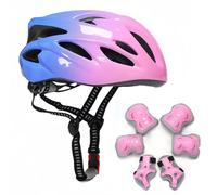 VNLCPX Casco de Protección Infantil, con Equipo Deportivo Rodilleras Coderas y Muñequeras, Casco Bicicleta Niño Ajustable, Protecciones Patines Niños para Scooter Ciclismo Rodillo y Patinaje