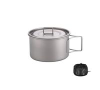 VNLCPX Lunch Box Titanio, 600 ml Quesillera con Tapa y Mango, Fiambrera para Aire Libre Camping Picni, Apto para Usar Sobre Llama Abierta