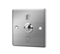 VNLCPX Panel de Timbre, Pulsador de Timbre Empotrado de Acero Inoxidable, Interruptor de Timbre Exterior, Impermeable, Gris, 86 x 86 mm