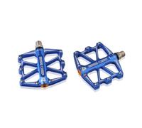 VNLCPX Pedales MTB Planos, Pedales Bicicleta Montaña, Aluminio, Antideslizante, Pedales Plataforma para MTB, Carretera y E-Bike, Plataforma Planos Ligeros y Anchos, Azul, 340g, 4 Rodamientos Sellados
