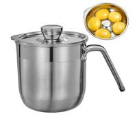 VNLCPX Separador de Yemas y Claras Acero Inoxidable, Separador de Huevos 2 en 1 con Tazón y Tapa, Herramienta Cocina para Hornear