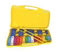 VNLCPX Xilofono Escolar Infantil, Carrillon Escolar Glockenspiel con 25 Teclas Metálicas y 2 Mazos de Mano, Metalófono para Niños