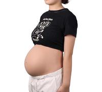 Vnmcry Falso Vientre de Embarazo de Silicona Simulador Vientre Artificial para Cosplay, Cine y Experiencia Masculina (Piel Beige, 5-7 Meses, Tamaño S) Pesa 3,3kg