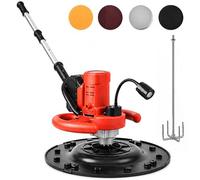 vnmudzeo Allanadora InaláMbrica para HormigóN, Doble Fuente de AlimentacióN (4 Ah), MáQuina PortáTil para Alisar y Pulir Paredes, para Desbaste de Mortero y Acabado de Cemento Set3
