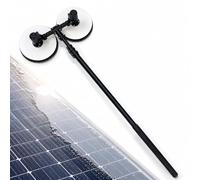 vnmudzeo Cepillo Lavado Paneles Solares - Limpiador Rotativo con Agua, Cerdas de Nylon y Estructura de Doble Cabezal 5.5m(18ft)