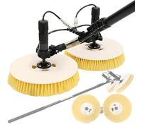 vnmudzeo Equipo De Limpieza De Paneles Solares De Doble Cabezal, Varilla TelescóPica De 3,5 M, 5,5 M Y 7,5 M, MáQuina EléCtrica para Lavar Paneles Fotovoltaicos 5.5m(18ft)