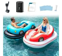 vnmudzeo Flotador Hinchable portátil FasterSetup para Piscina Blue | bomba inalámbrica de 46 W incluida,capacidad de carga de 120 kg, flotador motorizado para piscina con rotación de 360°