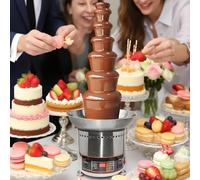vnmudzeo Fuente De Chocolate Profesional, Acero Inoxidable 304, Control Digital De Temperatura, Rango De 0-150 °C, MáQuina para Fondue De 4-7 Niveles para Chocolate 7Layers