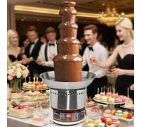 vnmudzeo Fuente De Chocolate Profesional, Acero Inoxidable 304, Control Digital De Temperatura, Rango De 0-150 °C, MáQuina para Fondue De 4-7 Niveles para Chocolate 5Layers