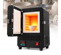 vnmudzeo Horno de Cerámica Eléctrico, Control de Temperatura por Etapas | 13 x 12.5 x 21.6 in, DIY de Cerámica y Arcilla, Fundición de Cera, Vidrio, Fabricación de Joyería, 1500W