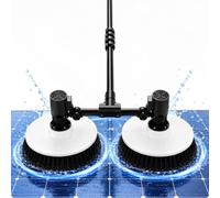 vnmudzeo Kit Cepillo Limpieza Paneles Solares - Limpiador Eléctrico Doble Cabezal para Casa, Tejado e Instalaciones Solares 5.5m(18ft)
