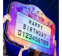 vnmudzeo Letrero Led para Servicio De Botellas En Club VIP, con Letras Y NúMeros Intercambiables, Presentador De Botellas Ligero Y PortáTil, Ideal para Fiestas En Bares