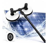 vnmudzeo Limpiador de Paneles Solares con Pértiga Telescópica - Cepillo Eléctrico Doble Cabezal para Tejados, Autocaravanas y Fotovoltaica 7.5m(24.6ft)