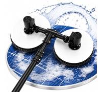 vnmudzeo Limpiador Eléctrico para Paneles Solares - Cepillo de Nylon Doble Cabezal con Manguera de Agua de 20 m 7.5m(24.6ft)