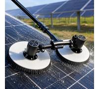 vnmudzeo Limpiador Solar con Manguera de Agua 20 m - Cepillo Rotativo Doble Cabezal para Paneles Fotovoltaicos y Techos de Vidrio 5.5m(18ft)