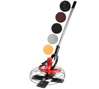 vnmudzeo Llana EléCtrica para Concreto, 6 Velocidades Ajustables, Mango Largo de Acero Inoxidable de 3 Secciones, Luz Led, para Desbaste, Pulido y NivelacióN de Pisos