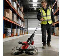 vnmudzeo Llanta De HormigóN De Mano, Cuchilla De 45 Cm + Protector De 49,5 Cm, Llana EléCtrica para Pulir Suelos De HormigóN, para La ConstruccióN con Mortero 20000mAh