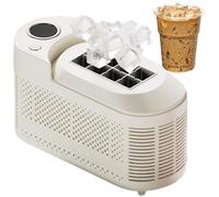 vnmudzeo MáQuina De Hielo EléCtrica PequeñA DoméStica, Dispositivo Silencioso para Hacer Cubitos De Hielo, para Casa, Dormitorio, Oficina, Autocaravana,White