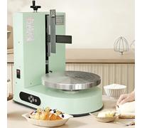 vnmudzeo MáQuina EléCtrica para Decorar Pasteles, con Raspador De Acero Inoxidable 304, Alisador Comercial para Recubrimientos De Crema, para Extender Crema para Pasteles De 4-12" Green