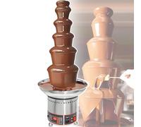 vnmudzeo MáQuina para Fuentes De Chocolate Comerciales - 4-7 Niveles, Control De 0-150 °C, Pantallas Digitales, Acero Inoxidable 6Layers