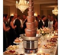 vnmudzeo MáQuina para Fuentes De Chocolate De Sobremesa - Capacidad De 3-8 Kg, Control De Temperatura por BotóN, Ajustable De 0-150 °C, para Bodas 7Layers